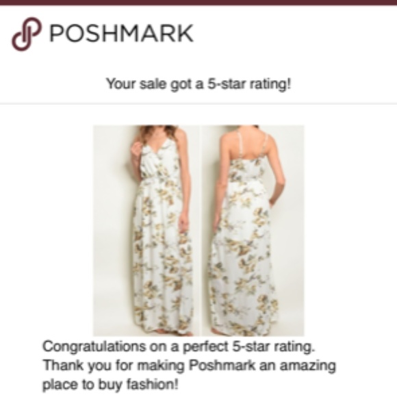 IVORY FLORAL MAXI DRESS - Picture 6 of 6